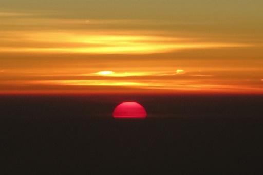 red-sunrise over India