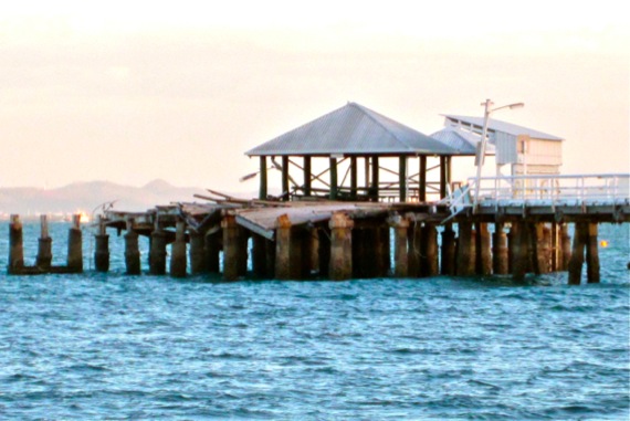 Cyclone damaged Picnic-Bay-pier